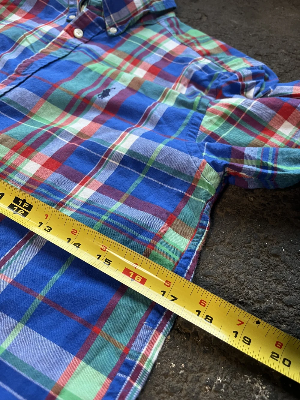 Ralph Lauren Blue Multi-Color Plaid Button-Down Shirt